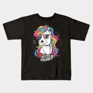 Hipster Unicorn Kids T-Shirt